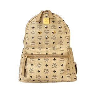 MCM Stark Visetos Large Front-Stud Backpack 